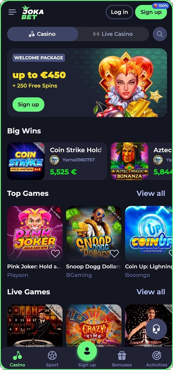 Jokabet casino, jokabet promo code